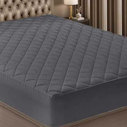 Queen Mattress Pad, Quilted Mattress Protector Topper fits 16" Deep Pocket