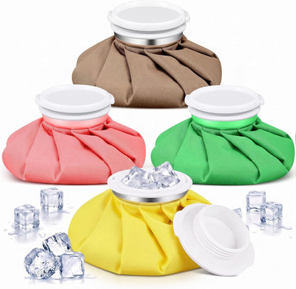Honoson 4 Pack Reusable Ice Pack for Injuries, Ice Bags Hot Water Bag for Hot & Cold Pain Relief No-Leak Elastic Breathable for Muscle, Joint Pain Swelling, Sports & Home Use(Cute Fruit Style)