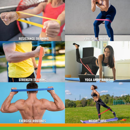 SmarterLife Resistance Bands, Set of 5 Extra Wide Latex-Free Exercise Bands | Bands for Working Out - For Women, Men - Weight Loss, Physical Therapy Bands, Booty Bands, Home Gym, Workout Guide Included