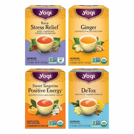 Yogi Well-Being Variety Pack, 16 Tea Bags (4 Pack)