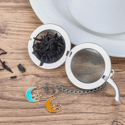 Stainless Steel Mesh Tea Infuser, 2.1 inch Tea Ball with Honey Bee Pendant Tea Strainer Tea Diffuser Tea Steeper for Filtering Tea,Tea Infusers for Loose Tea (Bee, 2PC)