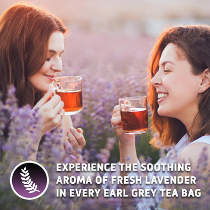 Sou Zen Earl Grey Lavender 30 Corn-Fiber Pyramid Tea Bags | Premium Loose Leaf Blend with Bergamot & Lavender | Naturally Organic Ingredients, No Additives