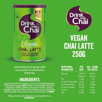 Drink me Chai Tea 250g (Free From Latte (Vegan) 1 Pack)