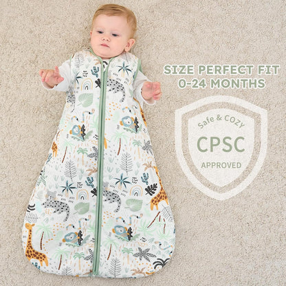 Yoofoss Baby Sleep Sack Baby Wearable Blanket 100% Cotton 2-Way Zipper Toddler Sleeping Sack