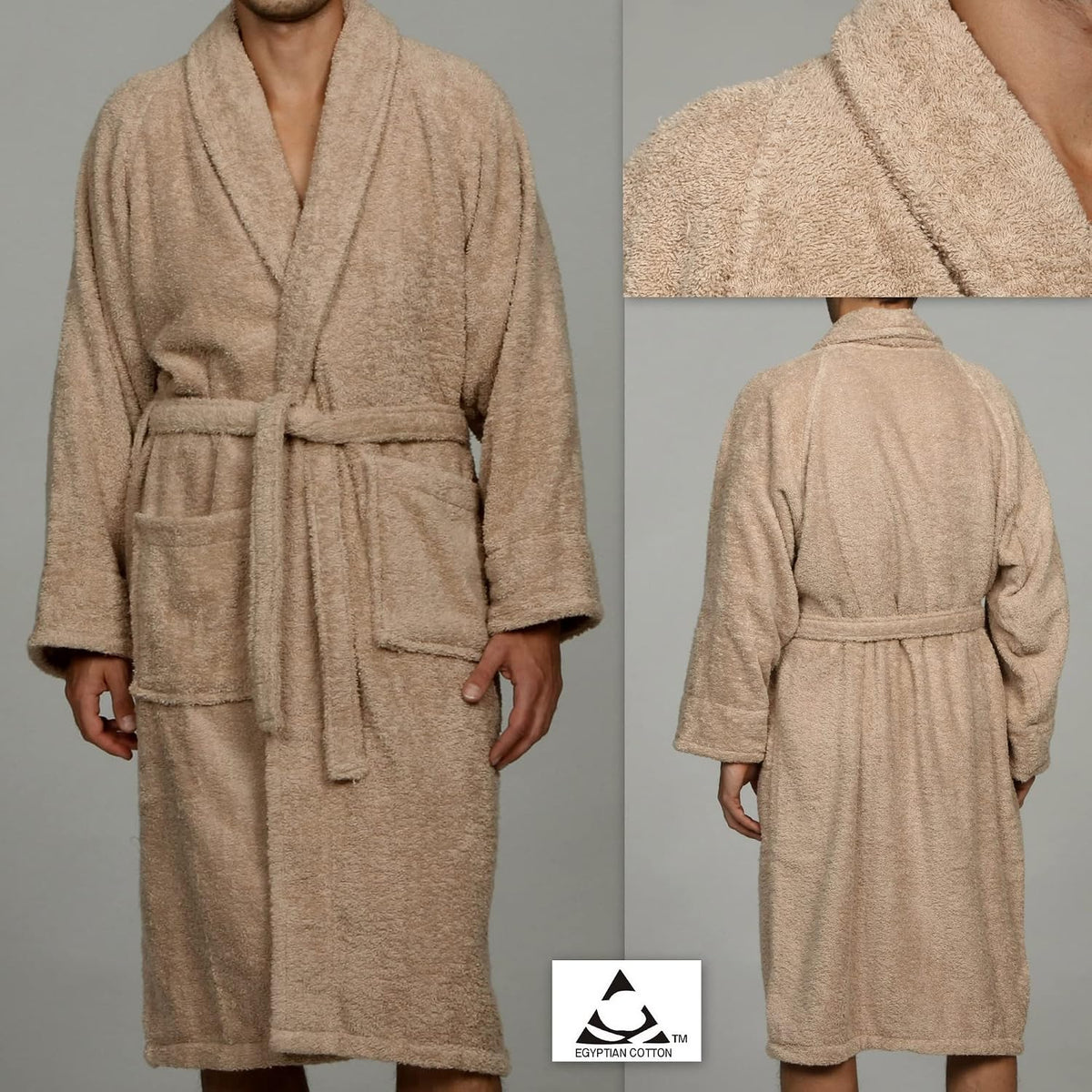 Cotton Unisex Terry Robe, Soft And Absorbent Robes For Men And Women, Bathroom Accessories