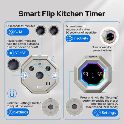 Visual Timer for Kids Kitchen Timer Pomodoro Magnetic Visual Countdown