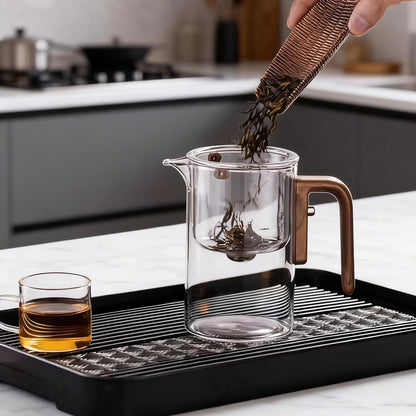 Enchanted Tea Pot, Magic Tea Pot for Loose Leaf Tea Steeper, Heat Resistant Borosilicate Glass Teapot with Tea Infuser, Ideal Gift for Tea Lovers - 20 oz (600 ml)