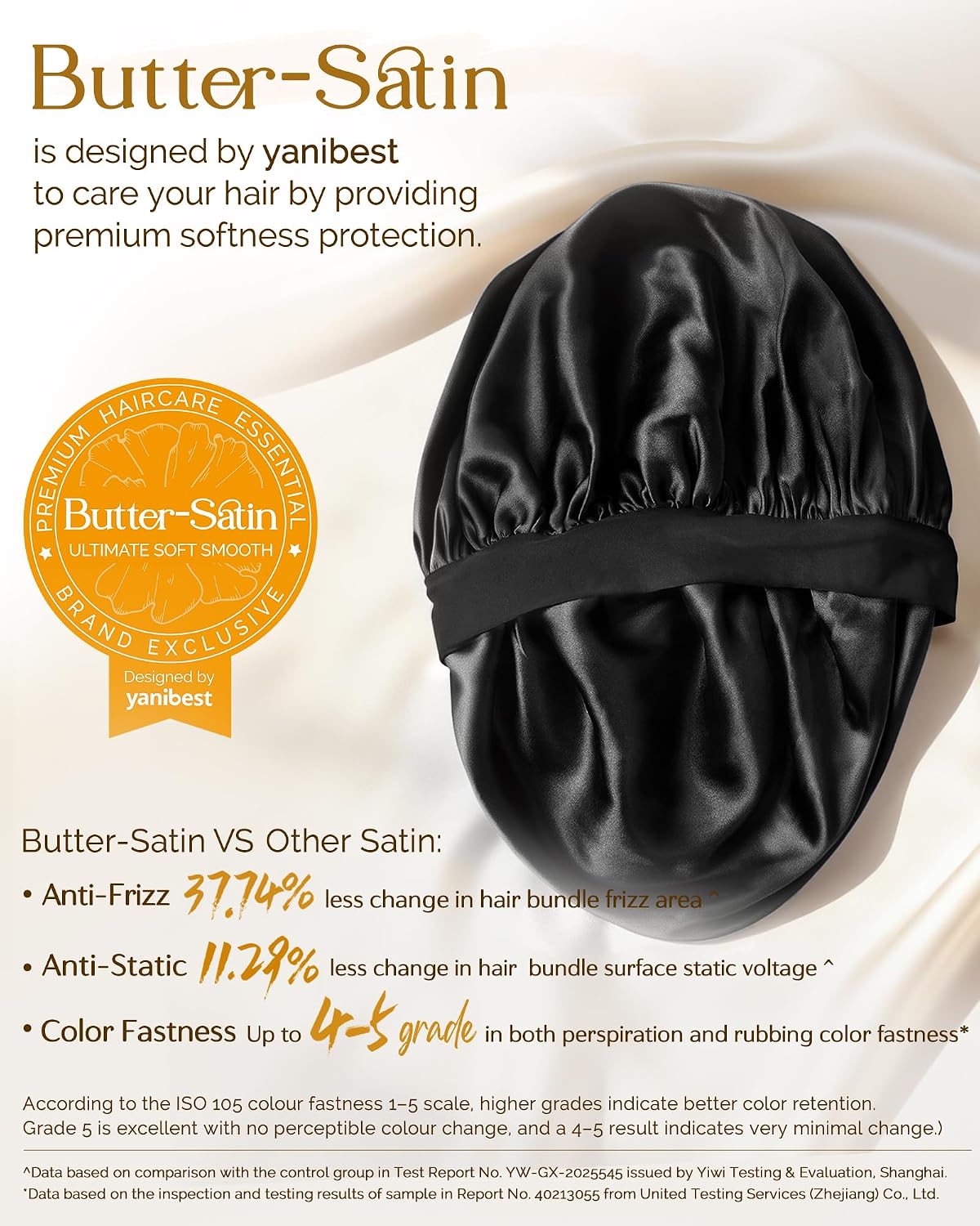 Yanibest Small Satin Bonnet for Men, Hair Bonnet for Short Hair Waves, Stay-on Night Cap, Daily Use for Sleeping Gym Outdoor, Black