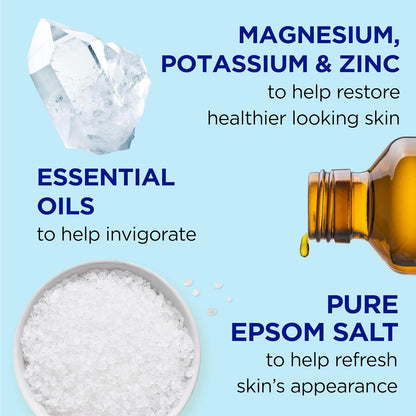 Dr Teal's Epsom Salt Magnesium Soak, Restorative Minerals with Magnesium, Potassium & Zinc, 3 lbs