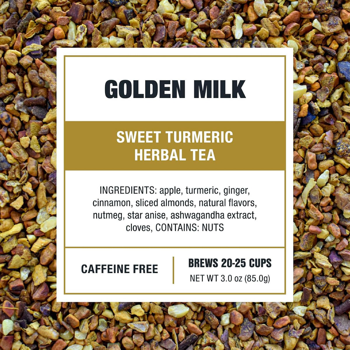 Tiesta Tea - Golden Milk, Loose Leaf, Sweet Turmeric Herbal Tea Blend, 3oz