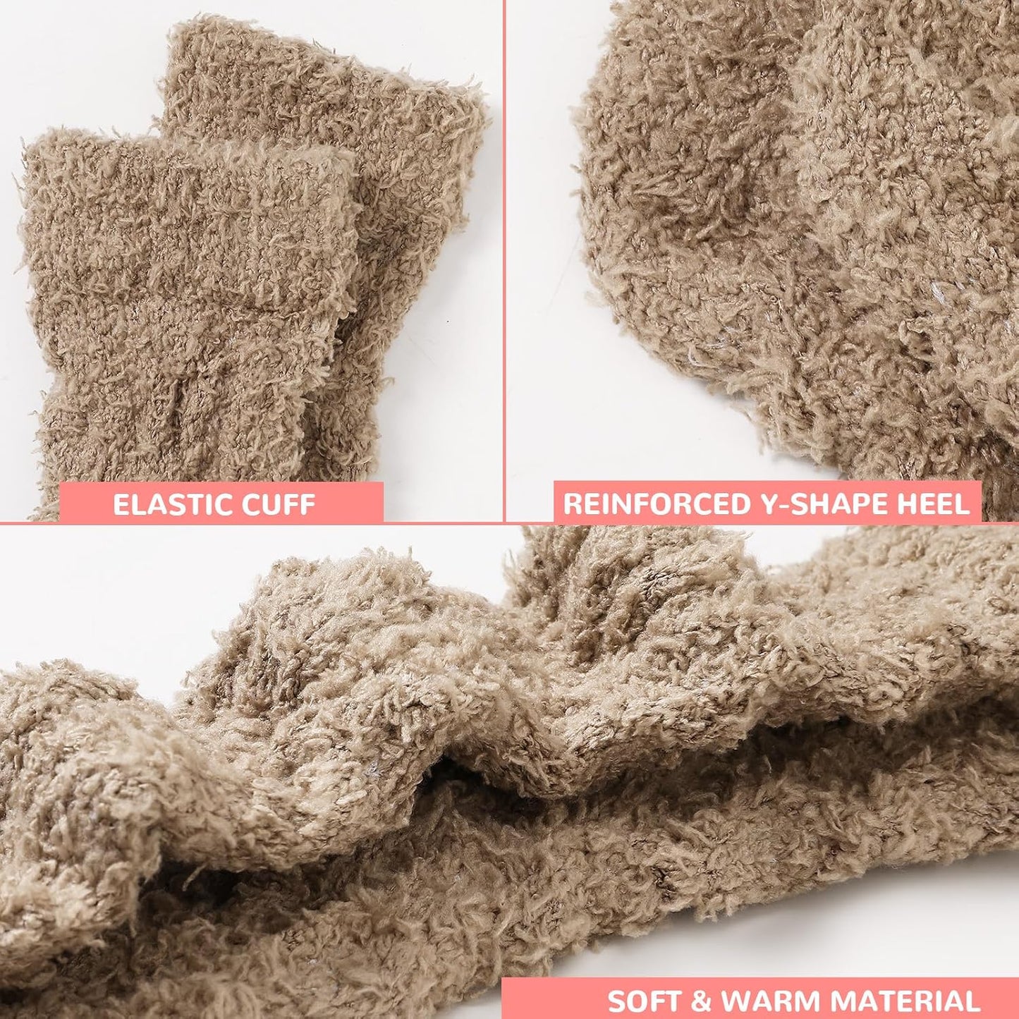 Premillow Womens Fuzzy Socks Fluffy Socks Women Winter Cozy Sock Warm Slipper Home Sleeping Sock for Women