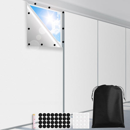 FADOTY 100% Blackout Curtains, 57"x 118" Portable Black Out Window Cover
