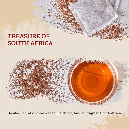 52USA Rooibos Tea Organic, 100 Tea bags, Pure Premuim Rooibos Tea, Naturally Sweet Herbal Tea, Caffeine Free Rooibos Tea, Farmed in South Africa, 9oz (250g)
