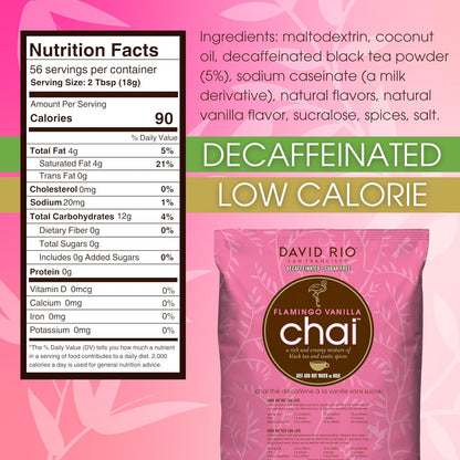 David Rio Elephant Vanilla Chai Tea Latte Mix, 14 Oz