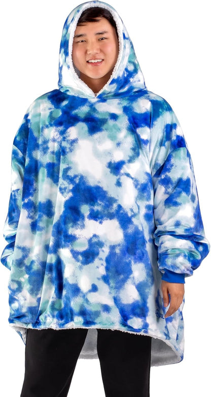 Bare Home Wearable Blanket Hoodie - Soft Plush Sherpa - Warm and Cozy - Oversized Wearable Blanket