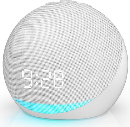 Sound Machine Alarm Clock for Bedroom: 25 Natural Sleep Sounds - White Noise Machine for Adults Kids Baby - Gentle Wake Up Alarm with Bluetooth Speaker - Putty