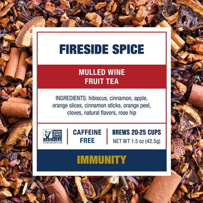 Tiesta Tea - Fireside Spice, Loose Leaf, Mulled Wine Herbal Tea, 1.5oz