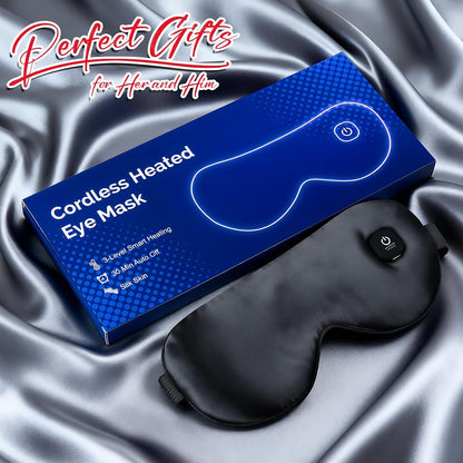 Cordless Heated Eye Mask for Dry Eyes, Rechargeable Heat Sleep Mask, Grey