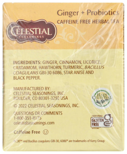 Celestial Seasonings Ginger & Probiotics Herbal Tea