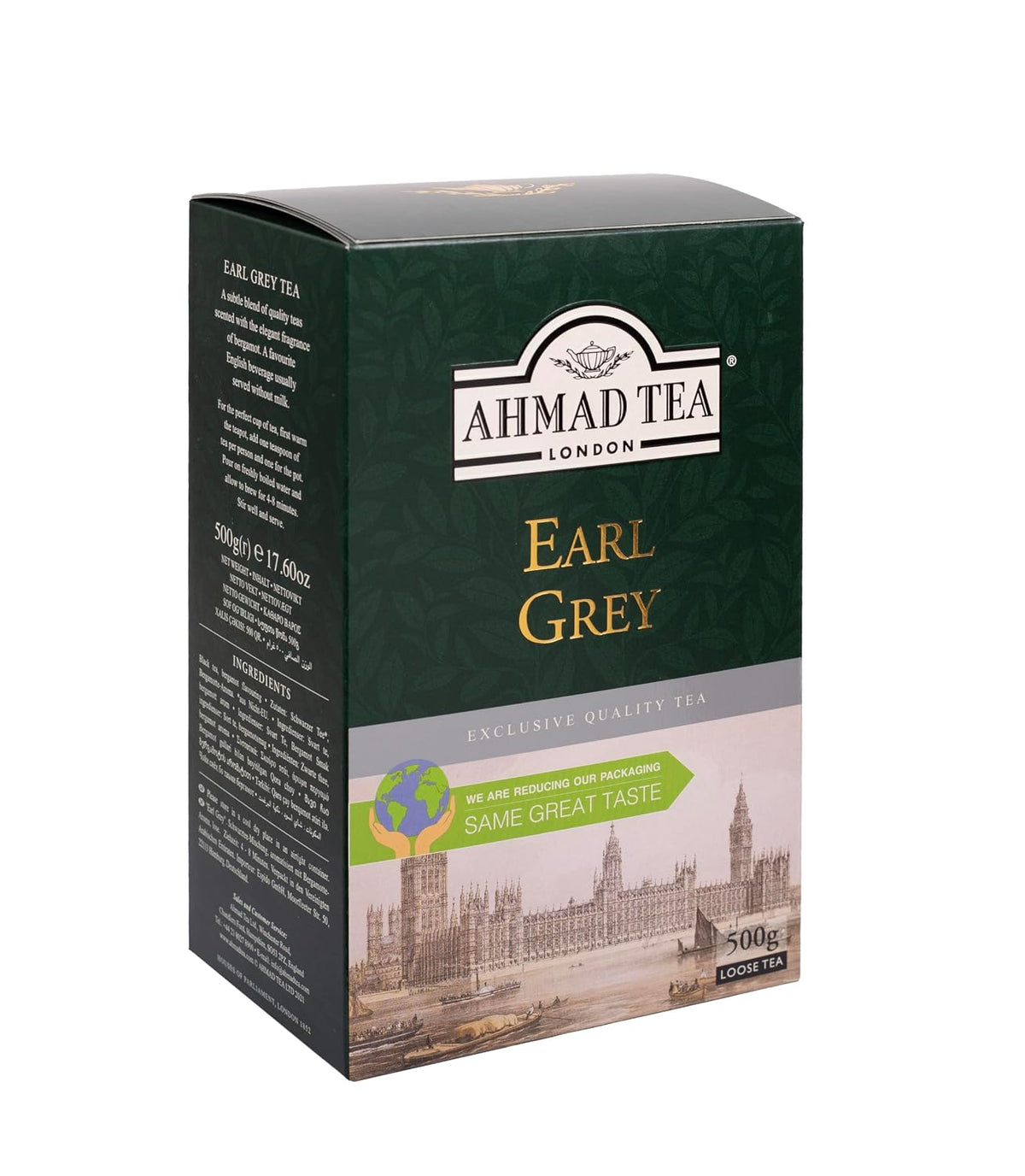 Ahmad Tea Earl Grey Loose Leaf, Black Caffeinated 500g Value-Size Box