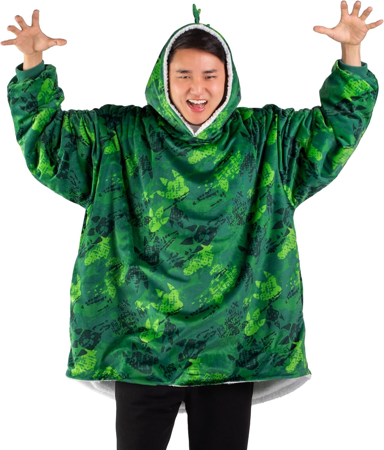 Bare Home Wearable Blanket Hoodie - Soft Plush Sherpa - Warm and Cozy - Oversized Wearable Blanket