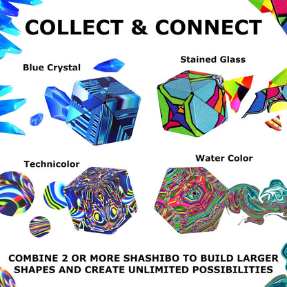 Shashibo DODECA Magnetic Puzzle Cube, Stress Relief Fidget Toy - Colors A