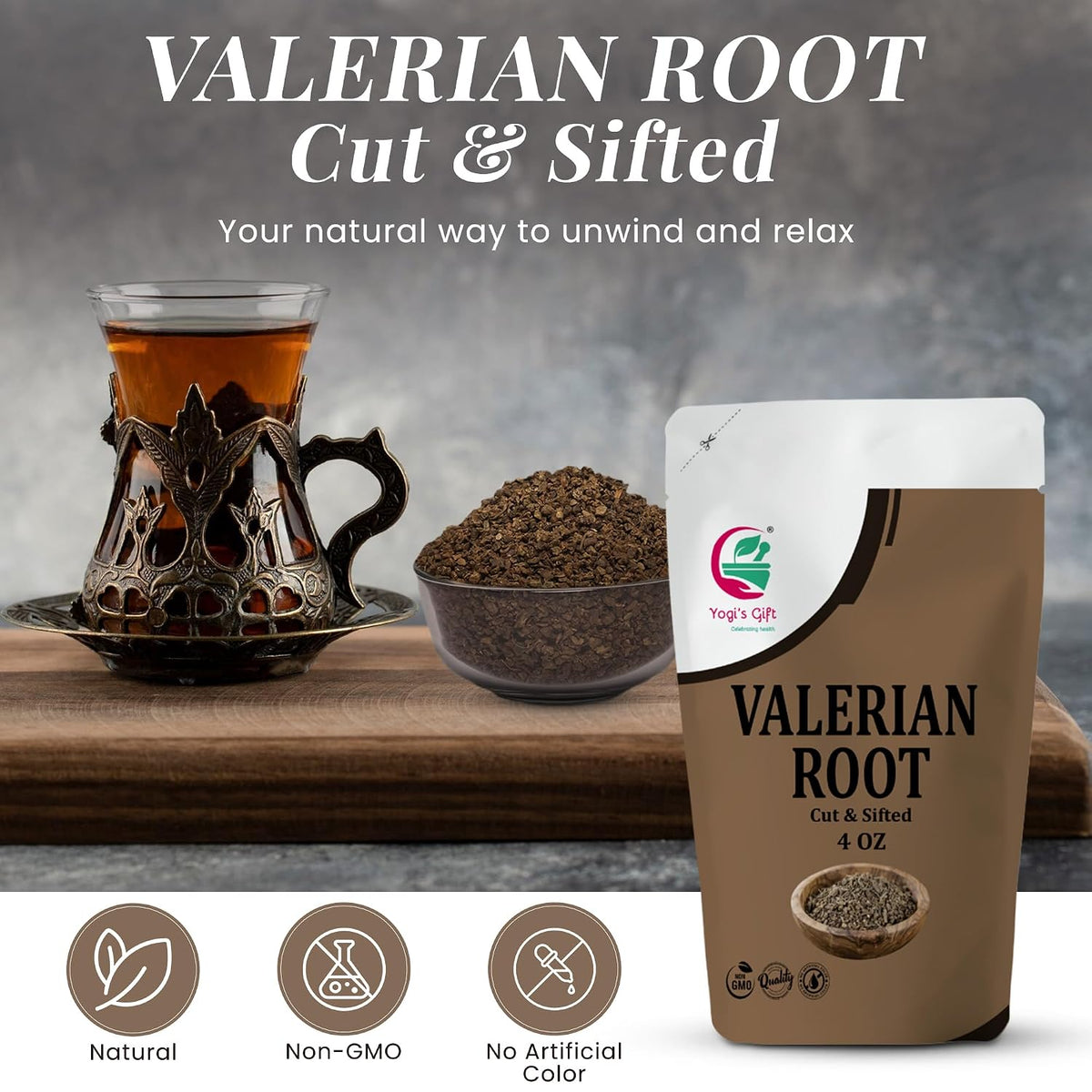 Yogi's Gift® Valerian Root Cut & Sifted 4 oz | Herbal Tea Cut