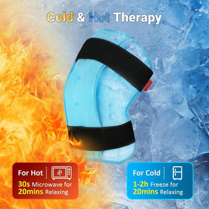 Comfytemp Knee Ice Pack Wrap for Injury Reusable Gel, FSA Eligible HSA, Knee Hot Cold Therapy for Leg Pain Relief, Replacement, Arthritis, Recovery, After Surgery, Women Gift, Fathers Day Dad Men Gift
