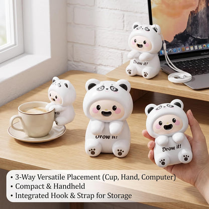 Mini Cooling Fan: Cute Frog Food Clip-on Fan