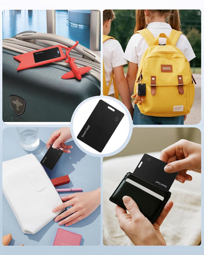 Zoilytech Wallet Tracker Card for Android 2 Pcs,Rechargeable Wallet Finder, Thin and Light Smart Card IP68 Waterproof GPS Tracker Item Locator for Find Hub App(Android Only)