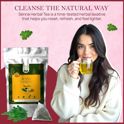 Senna Herbal Tea (100 gm/3.5 oz), Natural Herbal Infusion, 50 Tea Bags