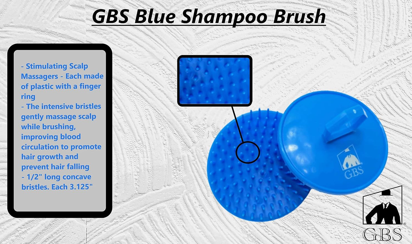 G.B.S Gents Dandruff Cleaning Scalp Brush 2 Pack – Silicone Shampoo Scrubber for Hair & Scalp Massage, Exfoliating Wet Dry Hair Care, Red