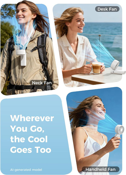Aecooly Mighty Portable Handheld Fan | 20H Max Cooling | 3 Flexible Modes