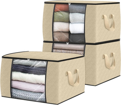 Fab totes Storage Bags for Clothes Blanket Storage Bins with Lids