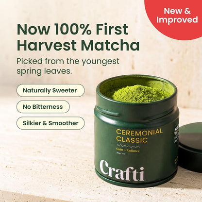 Crafti Ceremonial Organic Matcha Powder (30g / 1.06oz)