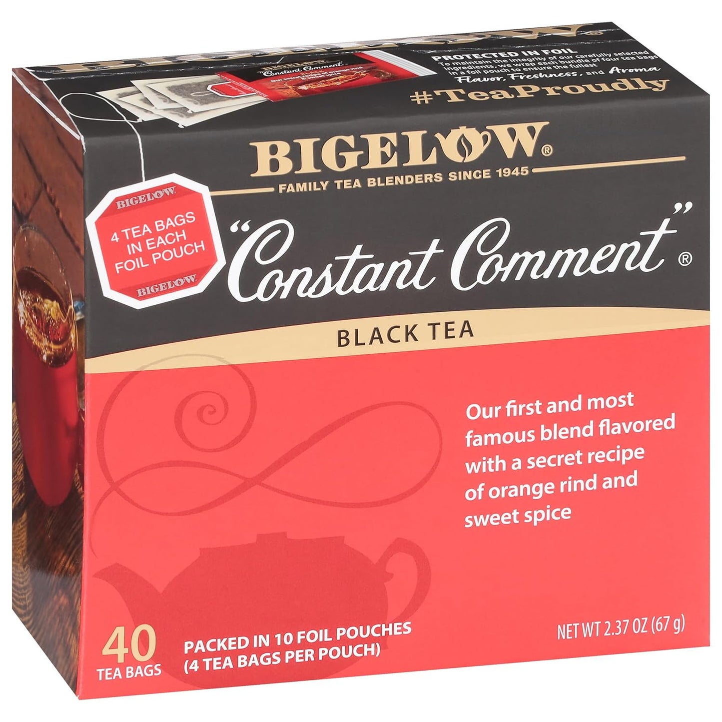 Bigelow Tea Black Tea 6 Flavor Variety Pack, Caffeinated Tea with Mint, Lemon, Constant Comment, English Teatime, Earl Grey, and Vanilla Chai, 20 Count Box (Pack of 6), 120 Total Tea Bags