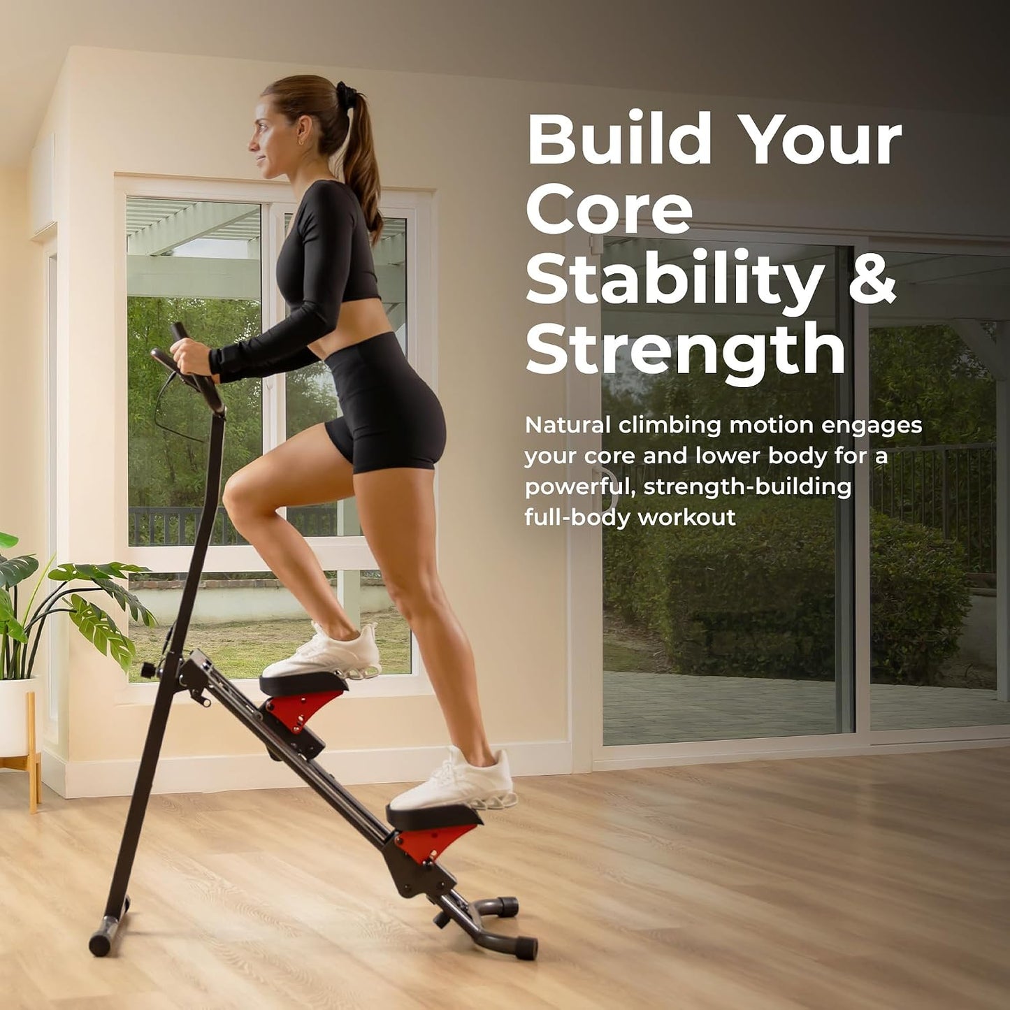 Sunny Health & Fitness Foldable Stair Climber with Extended Step Range
