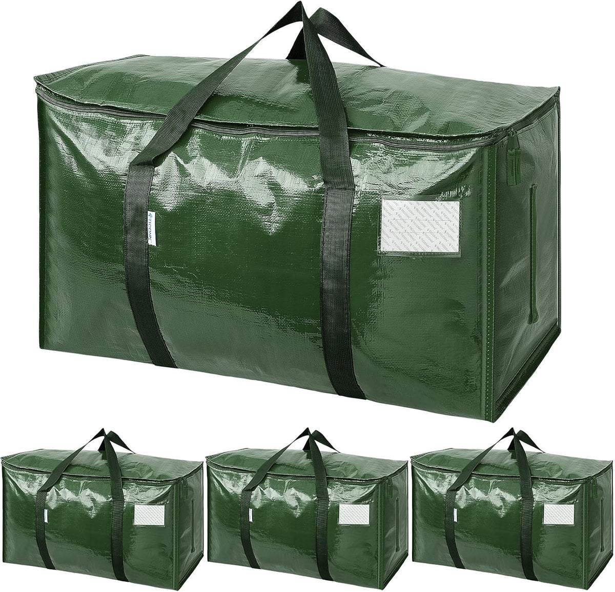 TICONN Extra Large Moving Bags Heavy Duty with Zippers & Carrying Handles, Durable Storage Bags Moving Boxes for Closet Organizers and Storage (Blue)