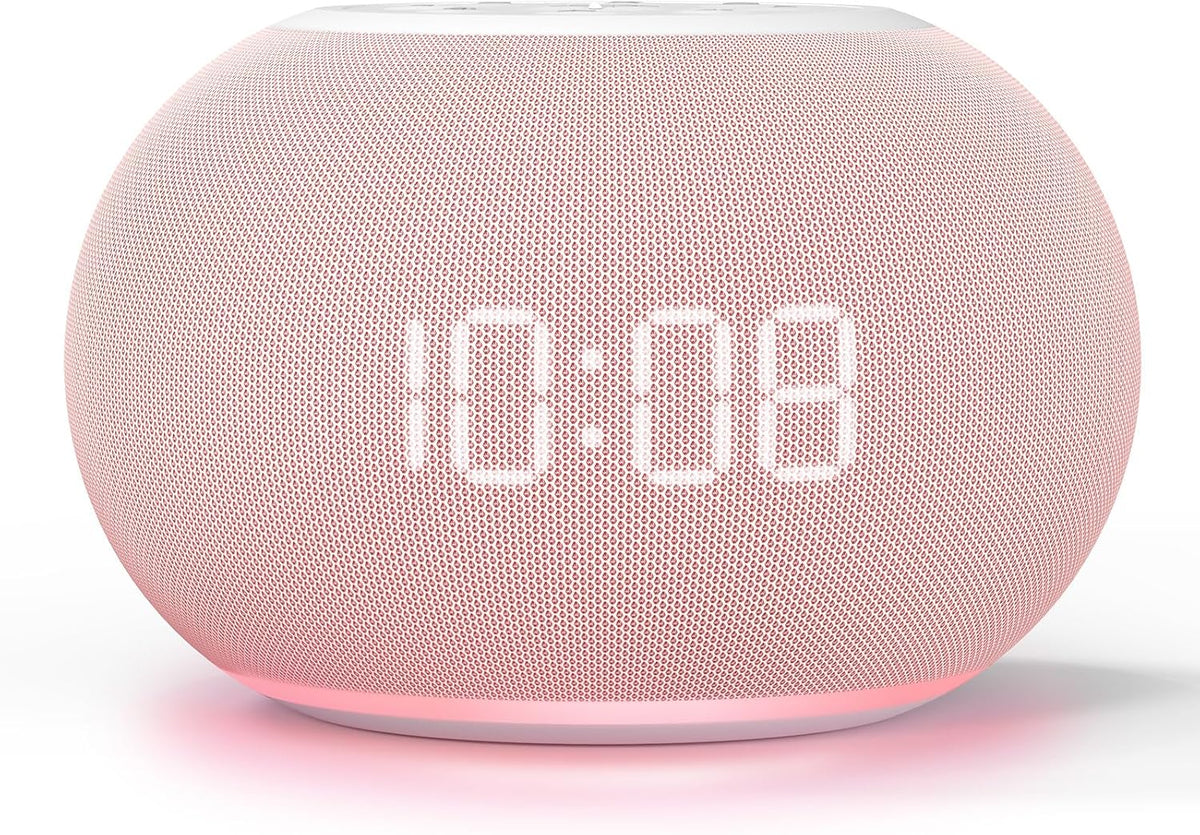 REACHER Auto-Dimmable Sound Machine Alarm Clock with 20 Sounds&Night Light
