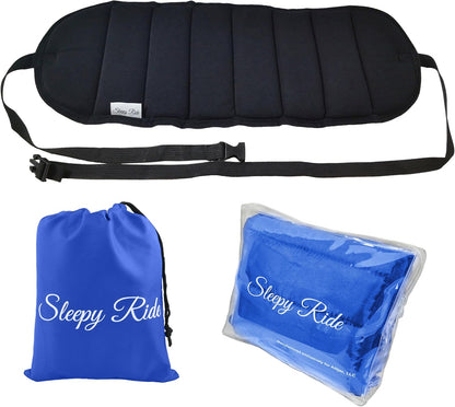 Sleepy Ride - Airplane Footrest Made with Premium Memory Foam - Airplane Travel Accessories - Helps to Prevent Swelling and Soreness - Provides Comfort for Shorter Legs (Jet Black)