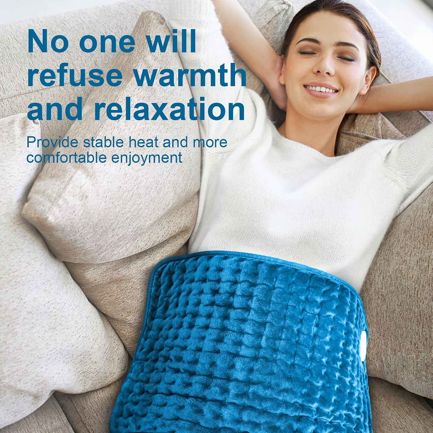 Heating Pad for Back, Electric Heating Pads for Cramps/Abdomen/Waist/Shoulder with 6 Heat Settings and Auto-Off, Moist/Dry Heat pad, Mothers Day Gifts for Mom Women Wife Grandma, 12" x 24"