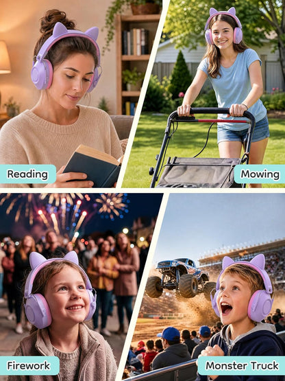 Dr.meter Ear Muffs for Noise Reduction: 27.4SNR Noise Cancelling Headphones for Kids Adults, EM100 Adjustable Hearing Protection Earmuffs for Monster Jam, Autism Sensory, Concerts, Fireworks