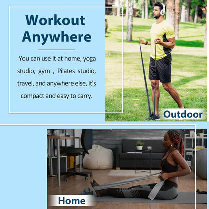 Resistance Bands for Physical Therapy, Bands for Working Out, Latex Free Elastic and Exercise Bands Set for Stretching, Suitable for Rehab, Yoga, Pilates, Gym, Home Exercise