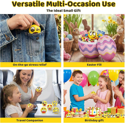 LOVESTOWN 24PCS Stress Balls Bulk for Party Favors, 2.5 Inch Squishy Toys