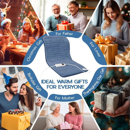 Heating Pad for Period Cramps, Heating Pad for Back/Neck/Shoulder Muscle Pain, 6 Heating & 4 Timer Setting, Auto Shut Off, Dry/Moist Heat & Machine Washable, Birthday Christma s Gifts for Women Mom