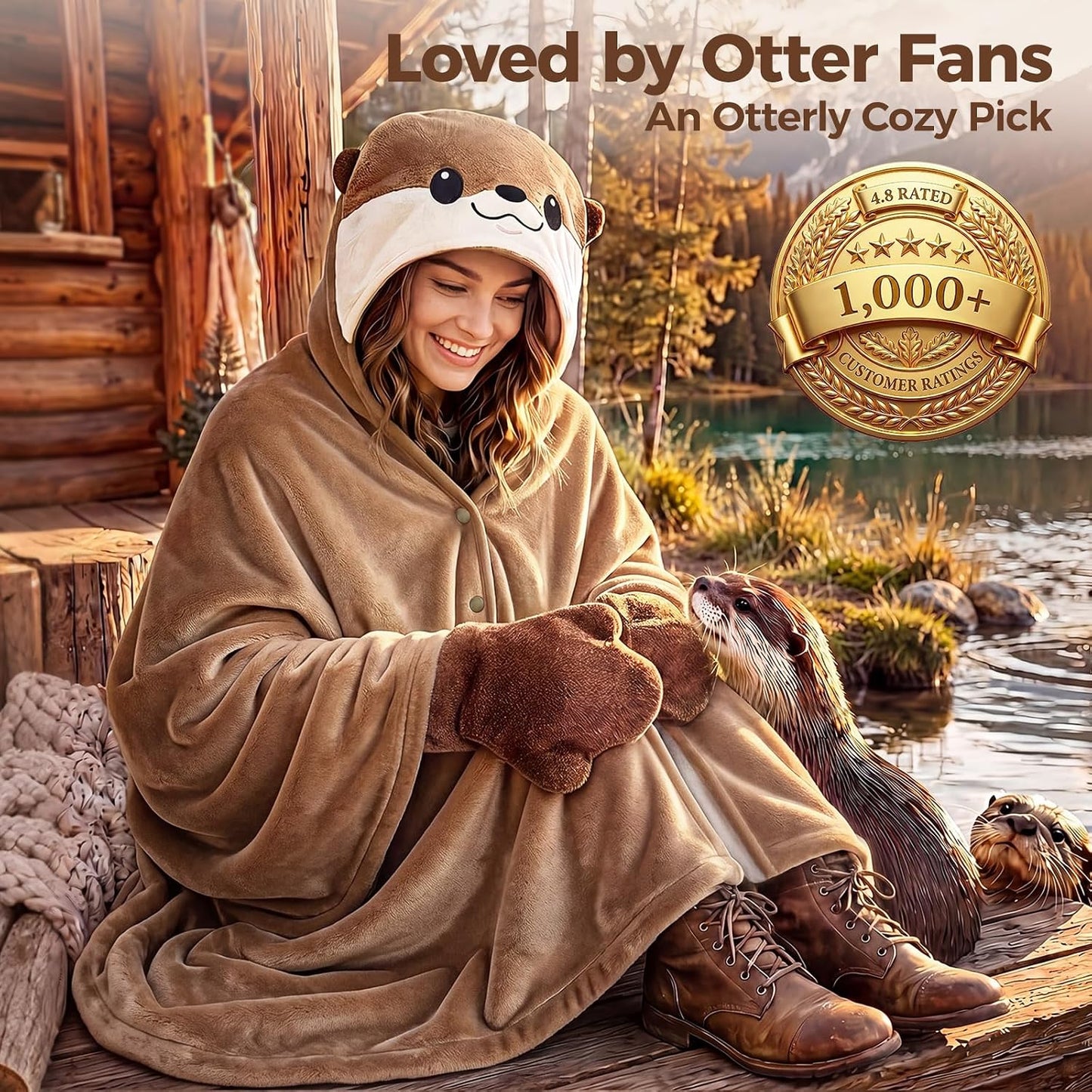 Mewaii Ultimate Softness Highland Cow Wearable Blanket Hoodie –Expertly Designed for American Body Full Coverage with Easy Movement Oversized Warm Cozy Flannel Blanket Cute Highland Cow Gift for Women