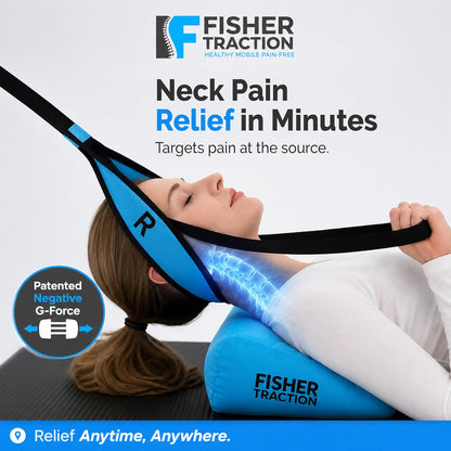 Fisher Traction Lower Back Decompression Device – Lumbar Traction for Spinal Decompression – Patented Stretcher Strap Release for Spinal Rehydration – Lightweight & Portable (Under 230 lbs)