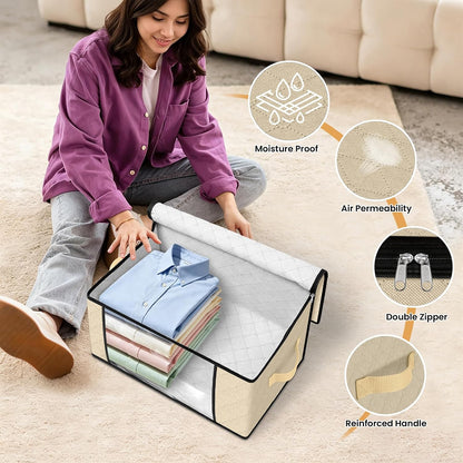 Fab totes Storage Bags for Clothes Blanket Storage Bins with Lids