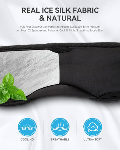 MUSICOZY Sleep Headphones Bluetooth 5.4 Headband Sleeping Eye Mask for Mom Women Men Wireless Music Earbuds Earphones for Side Sleepers Built-in HD Speakers Cool Gadgets Unique Gifts