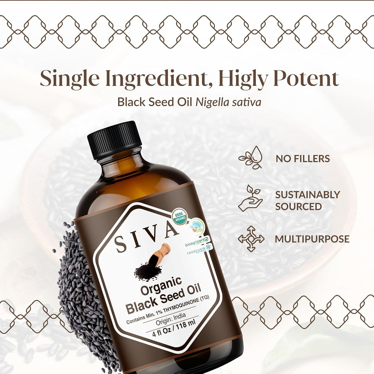 Siva Lavender Essential Oil, Huge Bottle, Large Size, 16 Fl Oz (473 ml)